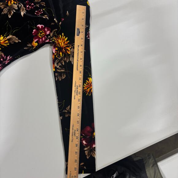 VENUS Velvet Floral Mock-Neck Bodycon Midi Dress Medium whimsygoth dark romance - Picture 6 of 10